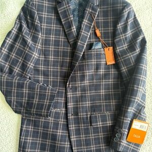 TALLIA Kids Navy Plaid Blazer